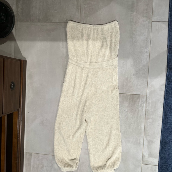 Free People Pants - NWT Free People Beach Cream Sleeveless Jumpsuit